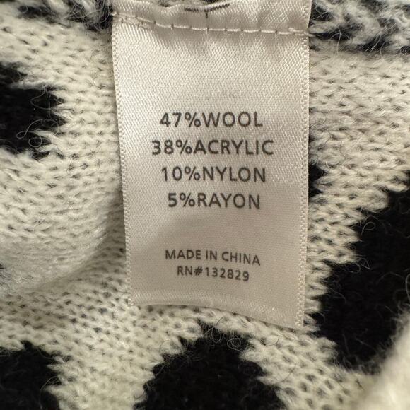 Lovers + Friends Revolve Myla Cropped Wool Blend Black & White Polka Dot Sweater - Picture 7 of 8